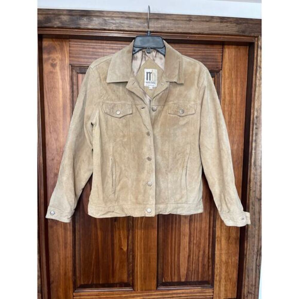 Vintage suede, leather trucker jacket small